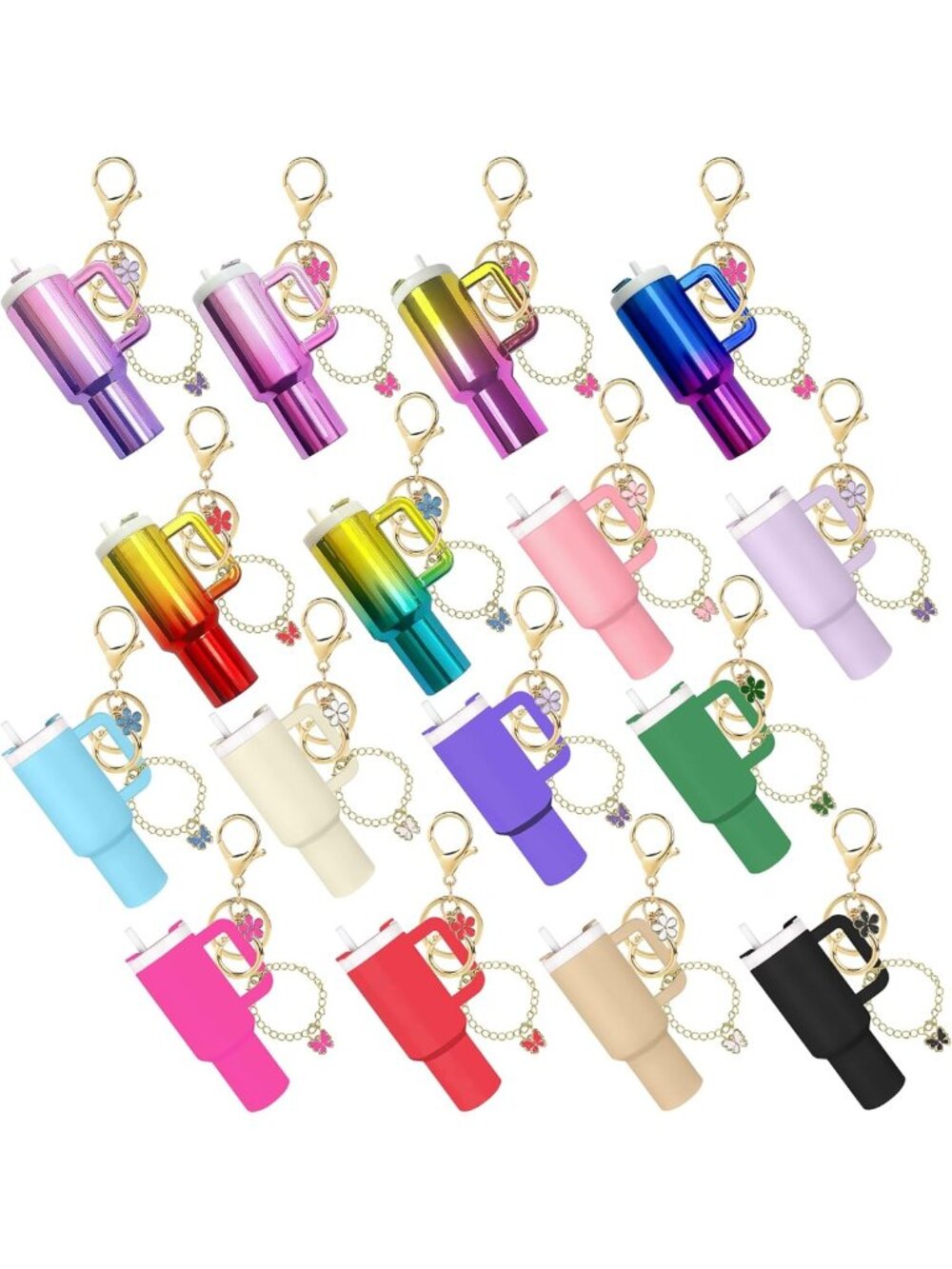 Cute Mini Tumbler Keychain Charm for Lip Balm & Chapstick Holder - Purse